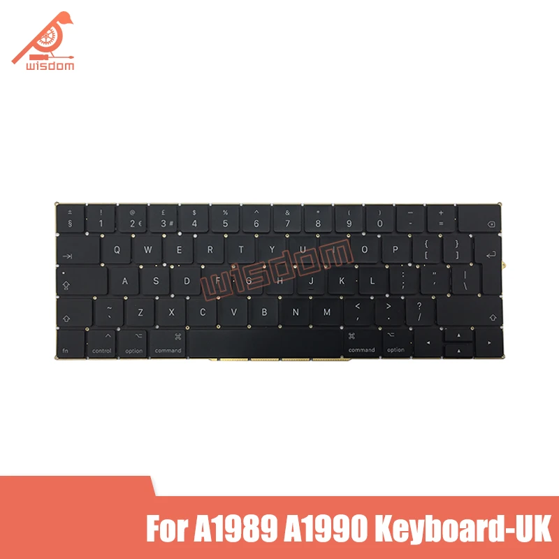 

Полная Новинка A1990 A1989 клавиатура UK для Macbook Pro Retina 13 "A1989 15" A1990 замена клавиатуры 2018 год