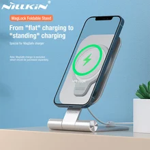NILLKIN Apple Magsafe Charger Holder For IPhone12mini 12 Pro Max Foldable Magnetic Wireless Fast Charging Phone Stand Accessorie NILLKIN Apple Magsafe Charger Holder For IPhone12mini 12 Pro Max Foldable Magnetic Wireless Fast Charging Phone Stand Accessorie