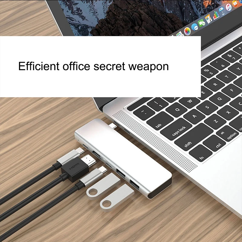 5 в 1 док станция для быстрой зарядки 4k HDMI USB x 2 87 Вт|USB-хабы| |