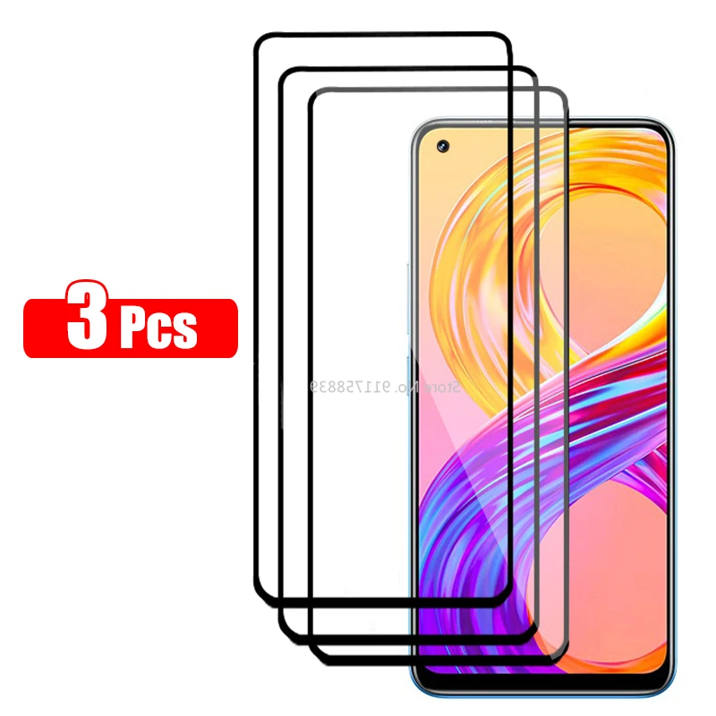 

3 Pcs Tempered Glass For OPPO Realme X3 SuperZoom 8 Pro 7 X7 6 6i C3 C11 C15 C21 Screen Protector Film Realme V5 3 5 X50M X2 Pro