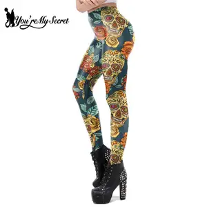 Ты мой секрет 2021 новые весенние леггинсы с черепом, 3D розовые женские леггинсы для фитнеса со средней талией леггинсы размера плюс Винтаж тренировочные брюки