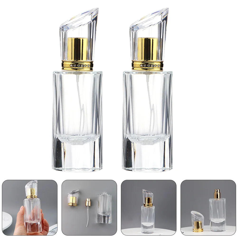 

2pcs Perfume Bottle Glass Perfume Spray Bottle Refillable Glass Bottle 50ml