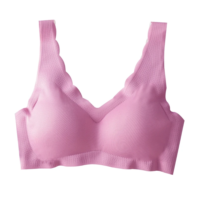 

Women Seamless Sports Bra Breathable Underwear Wireless Contour for Running Leisure Stretch Crop Tops