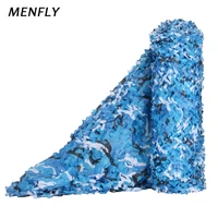 menfly blue camouflage net without mesh netting grid beach swimming pool shade network awning seaside garnished cover netting