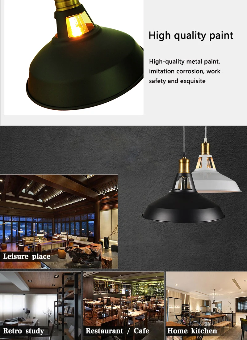 

Vintage Pendant Lights Loft Pendant Lamp Retro Hanging Lamp Lampshade For Restaurant /Bar/Coffee Shop Home Lighting Luminarias
