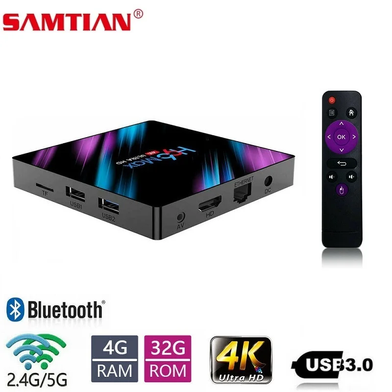 Android 9 0 TV Box H96 MAX Smart tv Rockchip RK3318 2 4G/5G Wifi BT4.0 box 4 Гб RAM 32 ROM 4K Youtube Media player|ТВ-приставки и