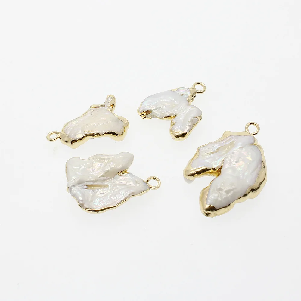 Подвеска из натурального пресноводного жемчуга неправильной формы ювелирное