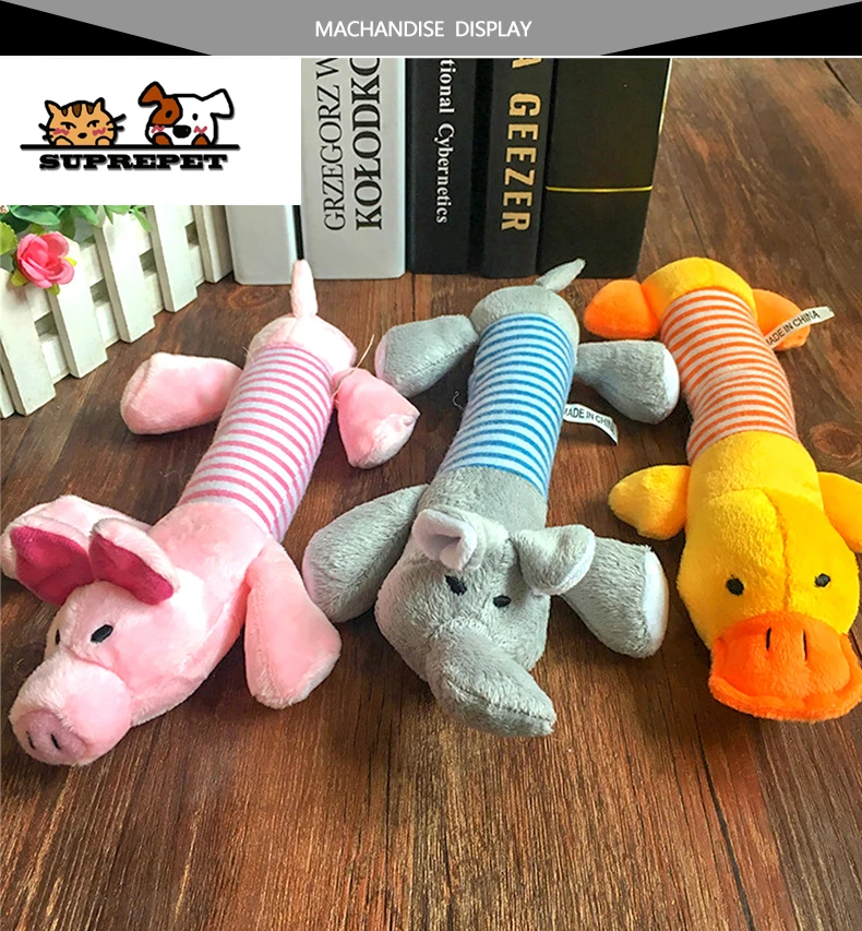 SUPREPET 1 шт. Домашний питомец собака кошка пищалка игрушка флис забавная Милая утка слон свинья жевательная игрушка Щенок маленькая собака жевательная игрушка аксессуары для домашних животных, собак