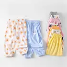 Леггинсы для мальчиков и девочек, тонкие, из 2021 хлопка, с защитой от расцветки, весна лето младенец, противомоскитные штаны