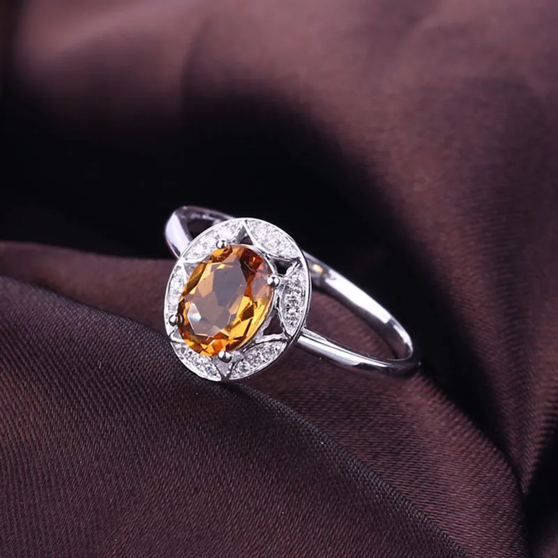 Женское кольцо с овальным камнем BAIHE ювелирное изделие из стерлингового серебра