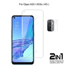 2 в 1 пленка для объектива камеры Oppo A53 A53s и защитная пленка для экрана защитное HD закаленное стекло взрывозащищенное противоударное