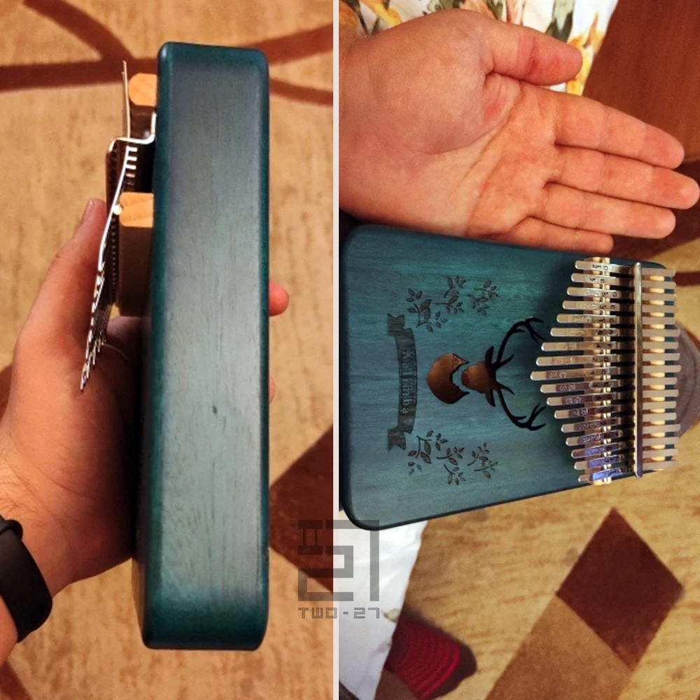 Калимба в африканском стиле 17 клавиши кнопки игрушечное пианино Likembe Mbira барабан