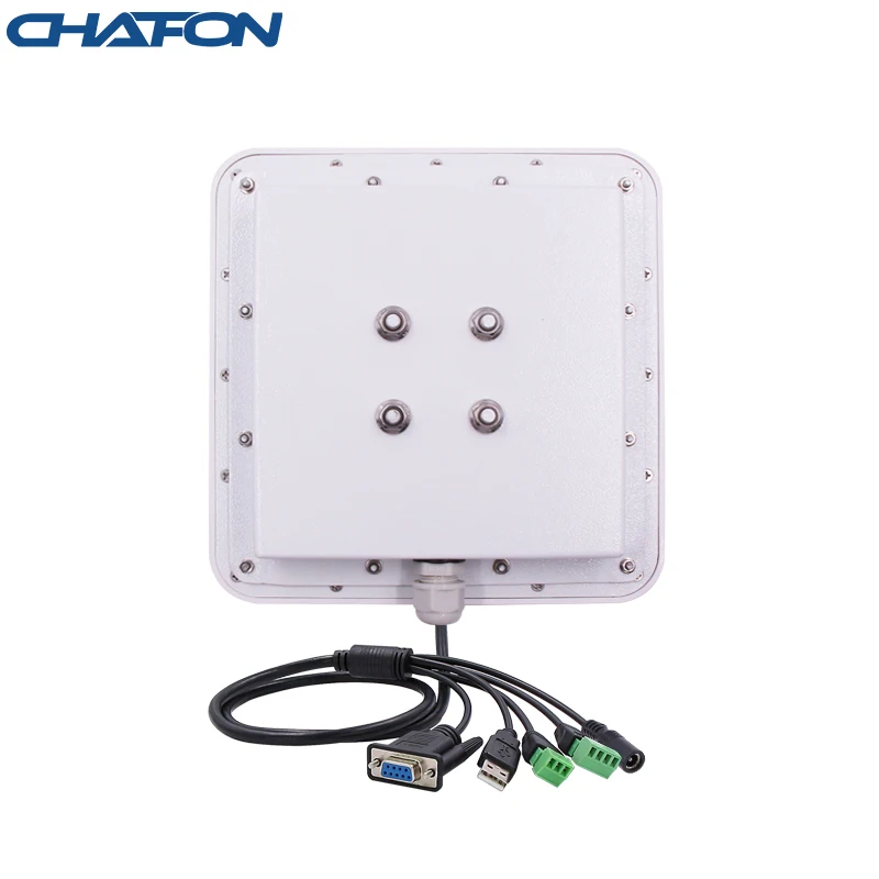 CHAFON 5 6 м Uhf Rfid считыватель дальнего действия Встроенная 6dbi круглая антенна RS232 WG26