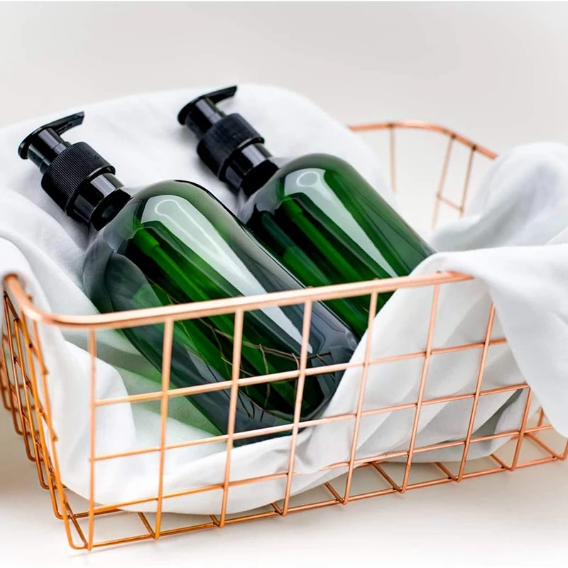 

16Oz Plastic Bottles with Pump, 2 Pack Liquid Soap Pump Bottles, Refillable Bottle for Cooking Sauces, Essential Oils