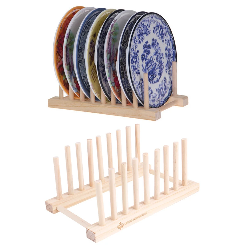 Деревянный поднос для посуды шкаф-органайзер кухни полки столовые приборы