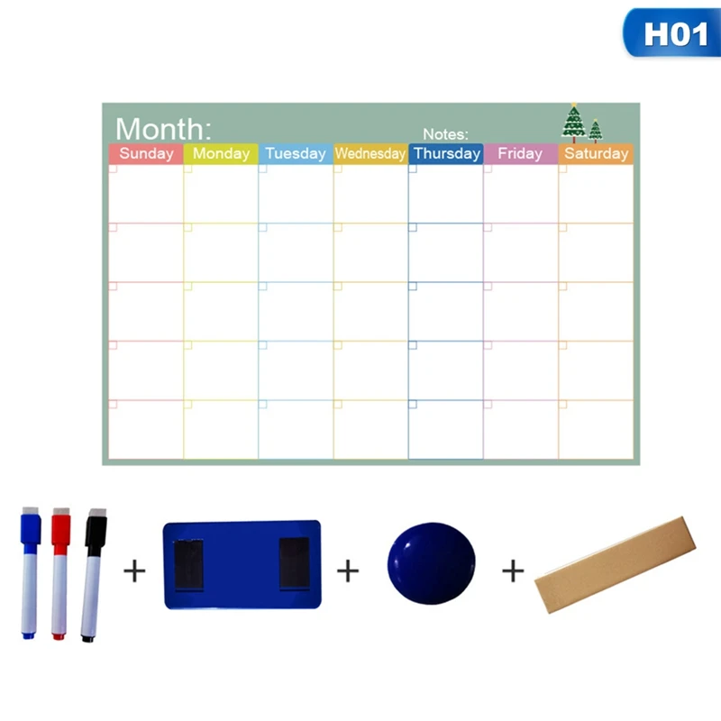 

Fridge Magnet Sticker Message Board Magnetic Whiteboard Notepad White Board Marker Eraser Writing Pad Recording Memo Sheet
