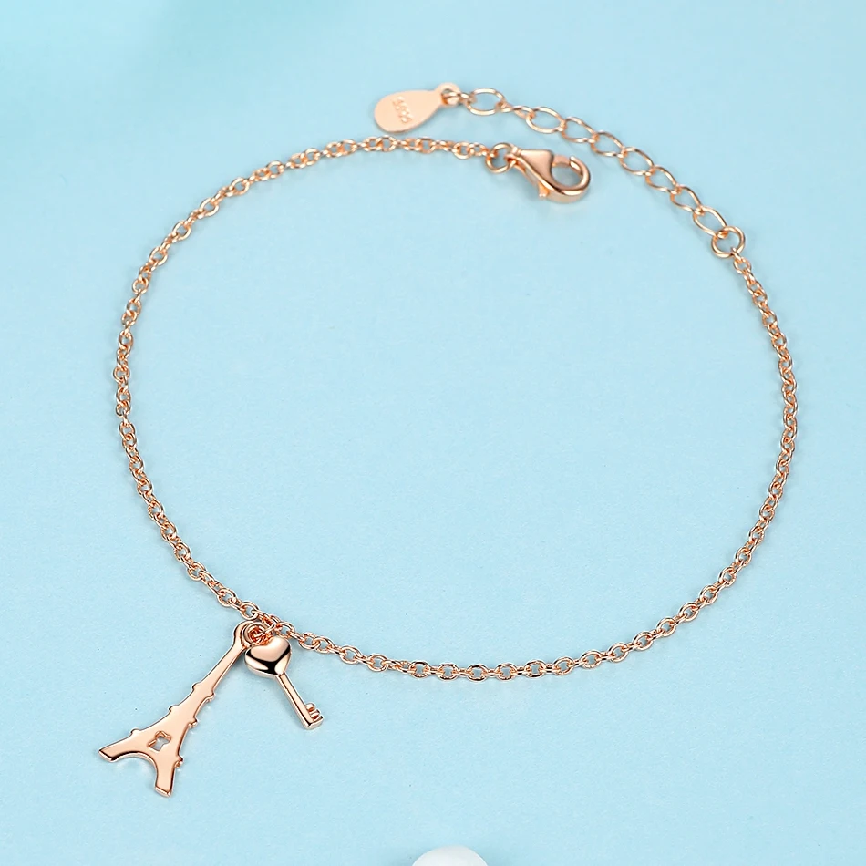 Настоящие 925 стерлингового серебра браслеты из нержавеющей стали для женщин