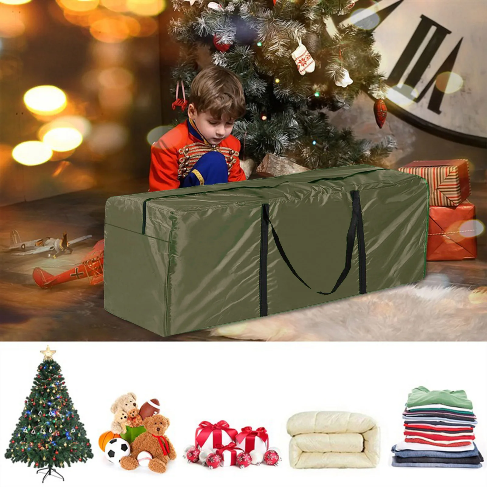 Зеленая Большая водонепроницаемая мебельная подушка сумка для хранения