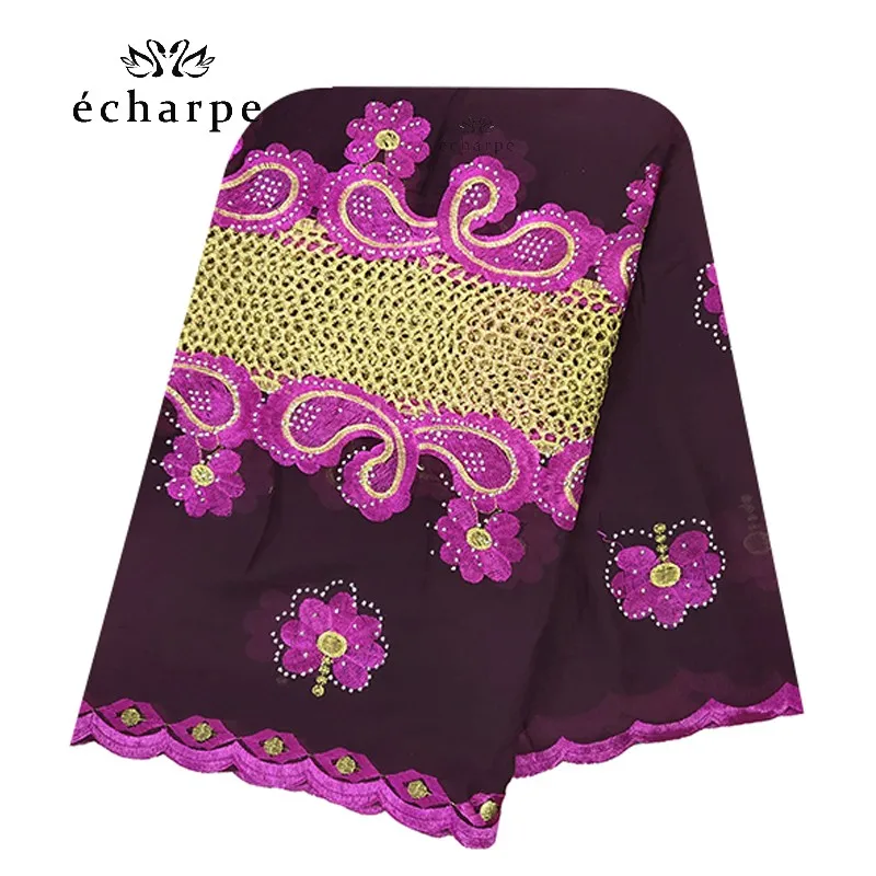 Новый Африканский мусульманский вышитый женский хлопковый шарф экономичный
