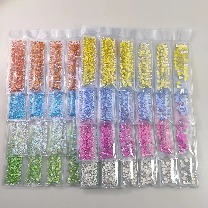 

Круглые стеклянные бусины для дизайна ногтей «русалка» разных размеров, 1440 шт., бусины мокко, 3D Камень для дизайна ногтей, камни с плоским ос...