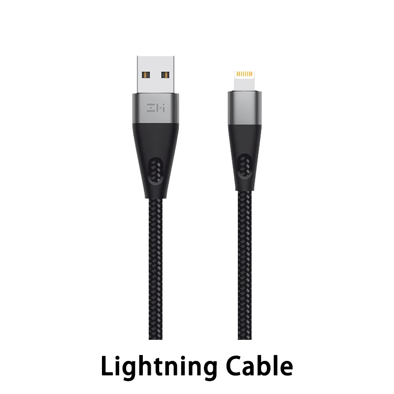 Black Lightning ZMI MFi сертифицированный кабель освещения AL706 usb type C Быстрая зарядка Премиум нейлон PP плетеный рукав кабель для iphone - Цвет: Black Lightning