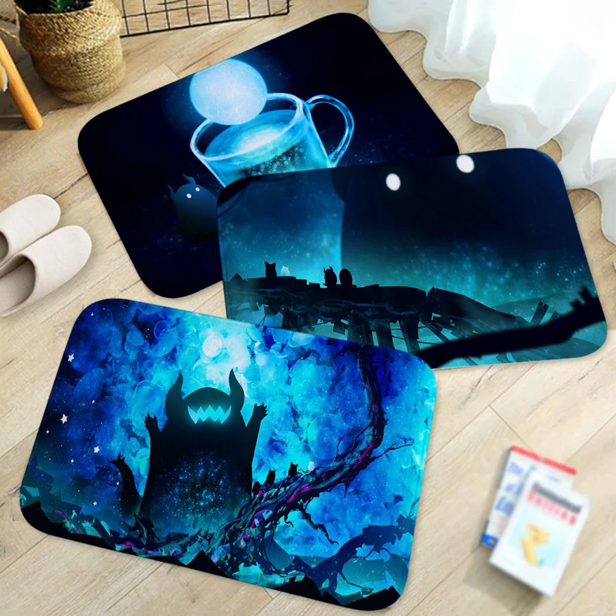 Фланелевые Противоскользящие коврики Тоторо кошка милый животный принт