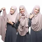 JTVOVO 2021 Новый мусульманский пузырьковый шифоновый немедленно носится хиджаб летняя однотонная женская модная накидка головной шарф шаль головной платок