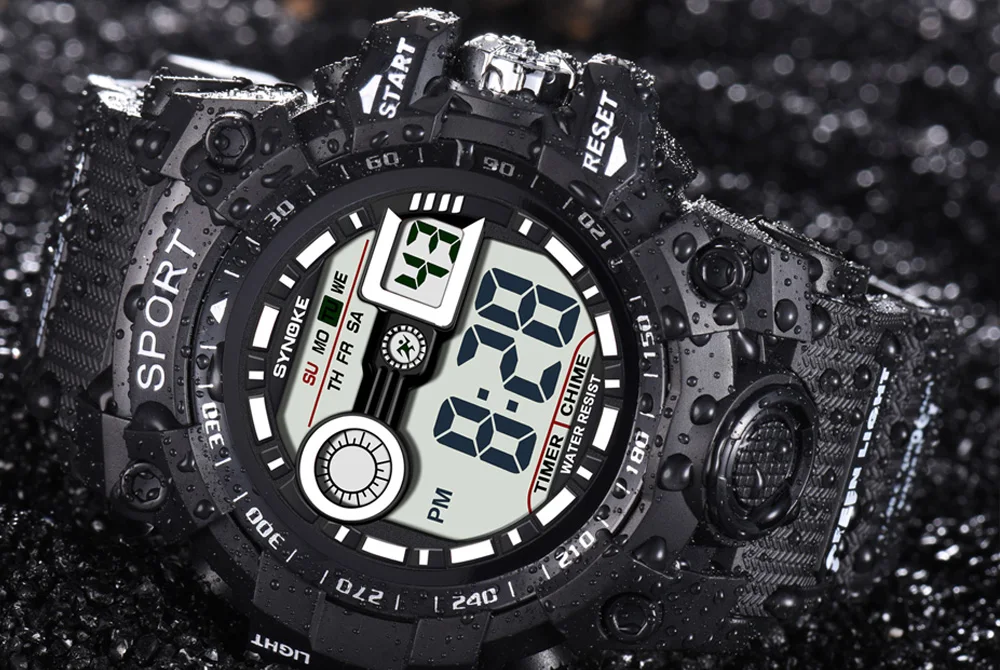 SYNOKE Montre, для детей, для мальчиков, студентов, люксовый бренд, водонепроницаемые спортивные часы, светодиодный, цифровые, с датой, наручные часы, модные, Relogio L30