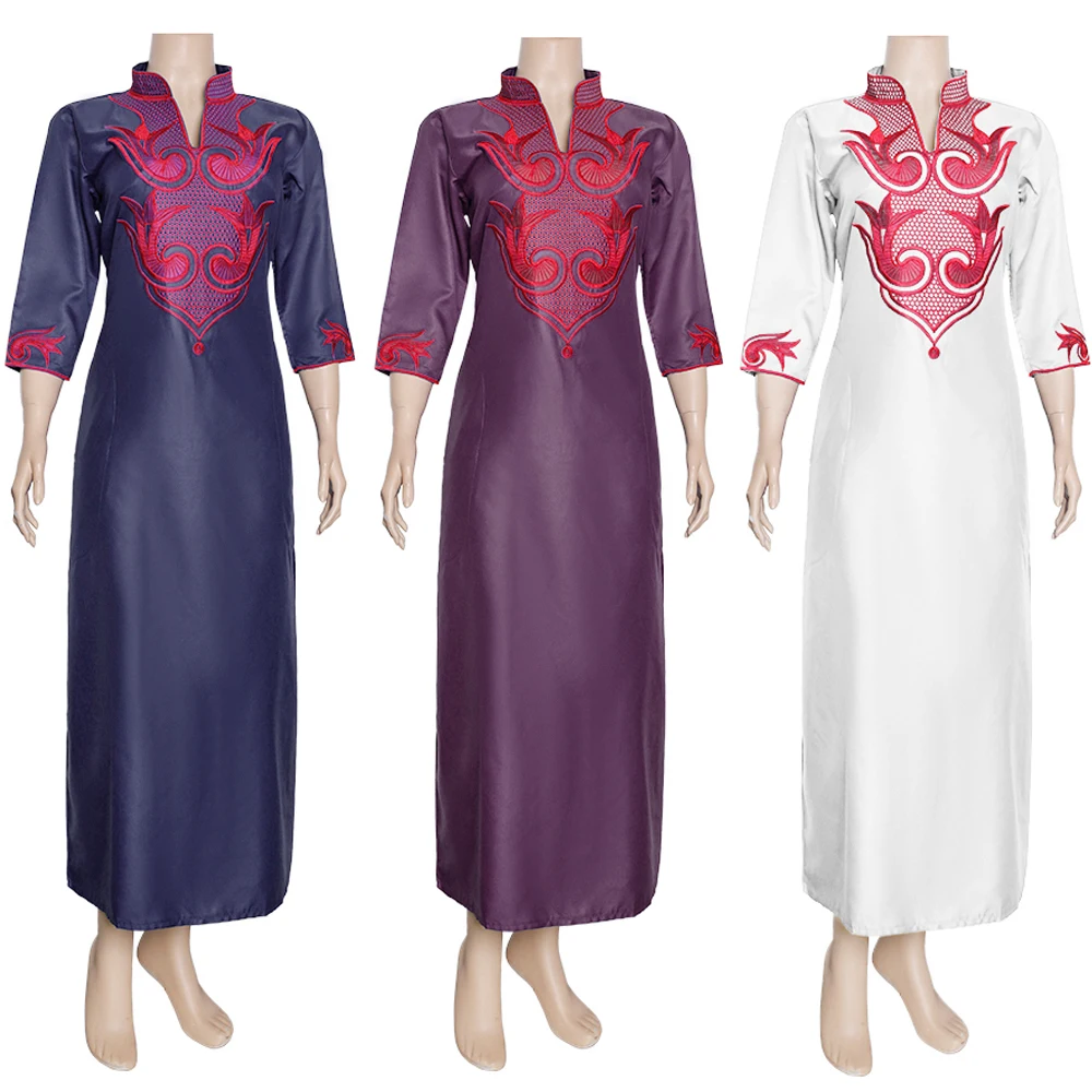 Женское платье макси с длинным рукавом H & D летнее в африканском стиле большие