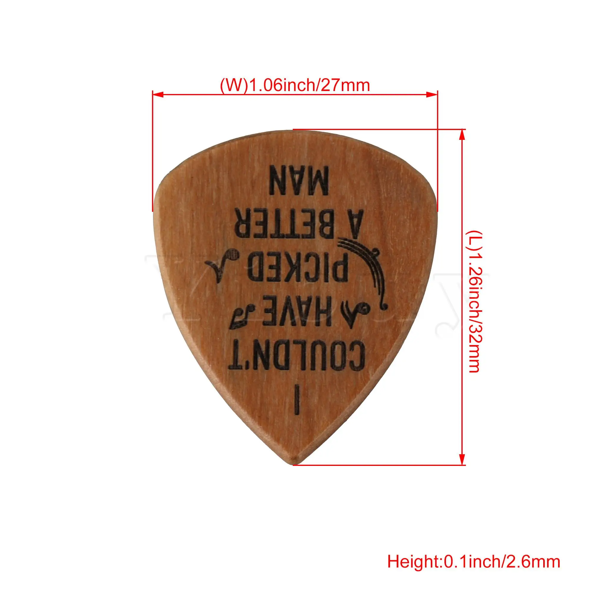 

Yibuy Wooden Color Guitar Pick Fits for Acoustic Guitar Bass