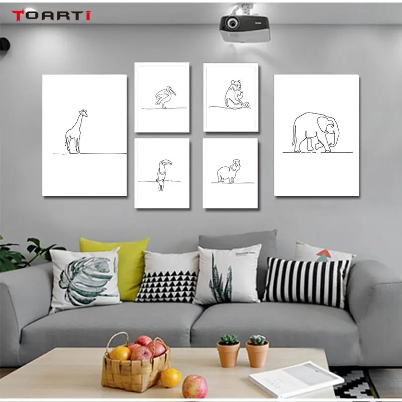 Постер и печать в скандинавском стиле черная картина декор для гостиной дома