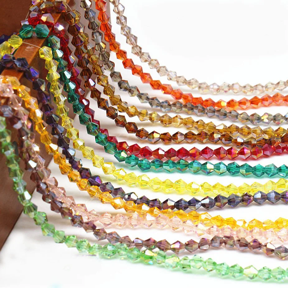 Бесплатная доставка разноцветные бусины из чешского стекла 6 мм 48 шт. биконусные