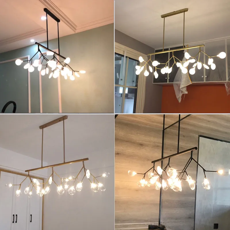 

Modern Tree Branch led Chandelier Light Acrylic Firefly G4 Chandeliers Ceiling lamp for Kitchen Art Decor hanging light fixture