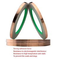 single side conductive copper foil tape strip adhesive emi shielding heat resist tape 3mm 203050meters