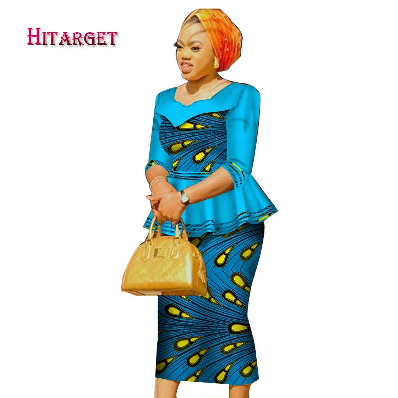 Африканские платья для женщин одежда с принтом в африканском стиле топ + юбка