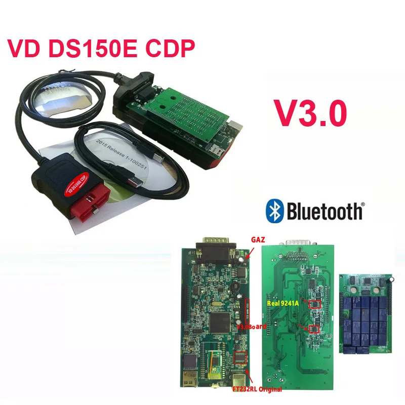 Лучшее качество v3.0 pcb реле с bluetooth vd ds150e cdp vdijk autocoms pro для delphis obd2 диагностический код читателя