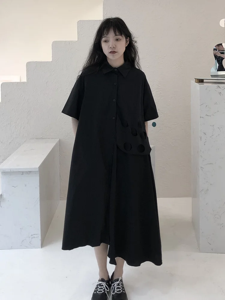 Ladies Dress Summer New Classic Dark Fashion Popular Symmetrical Design Casual Loose Large Size Skirt