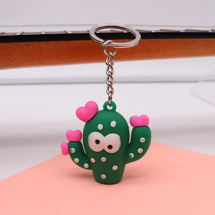 2020 креативное Моделирование Мини завод в горшке брелок мультфильм Кактус смола