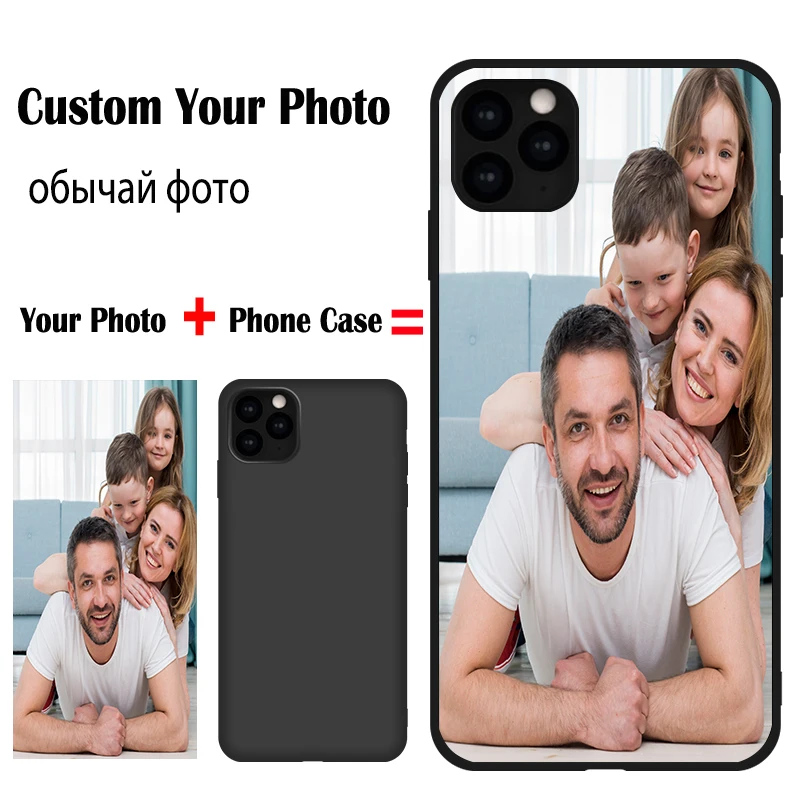 DIY фото на заказ Чехол для телефона iPhone 11 чехол XR XS MAX X 7 8 Plus 6 6S Pro черный мягкий TPU