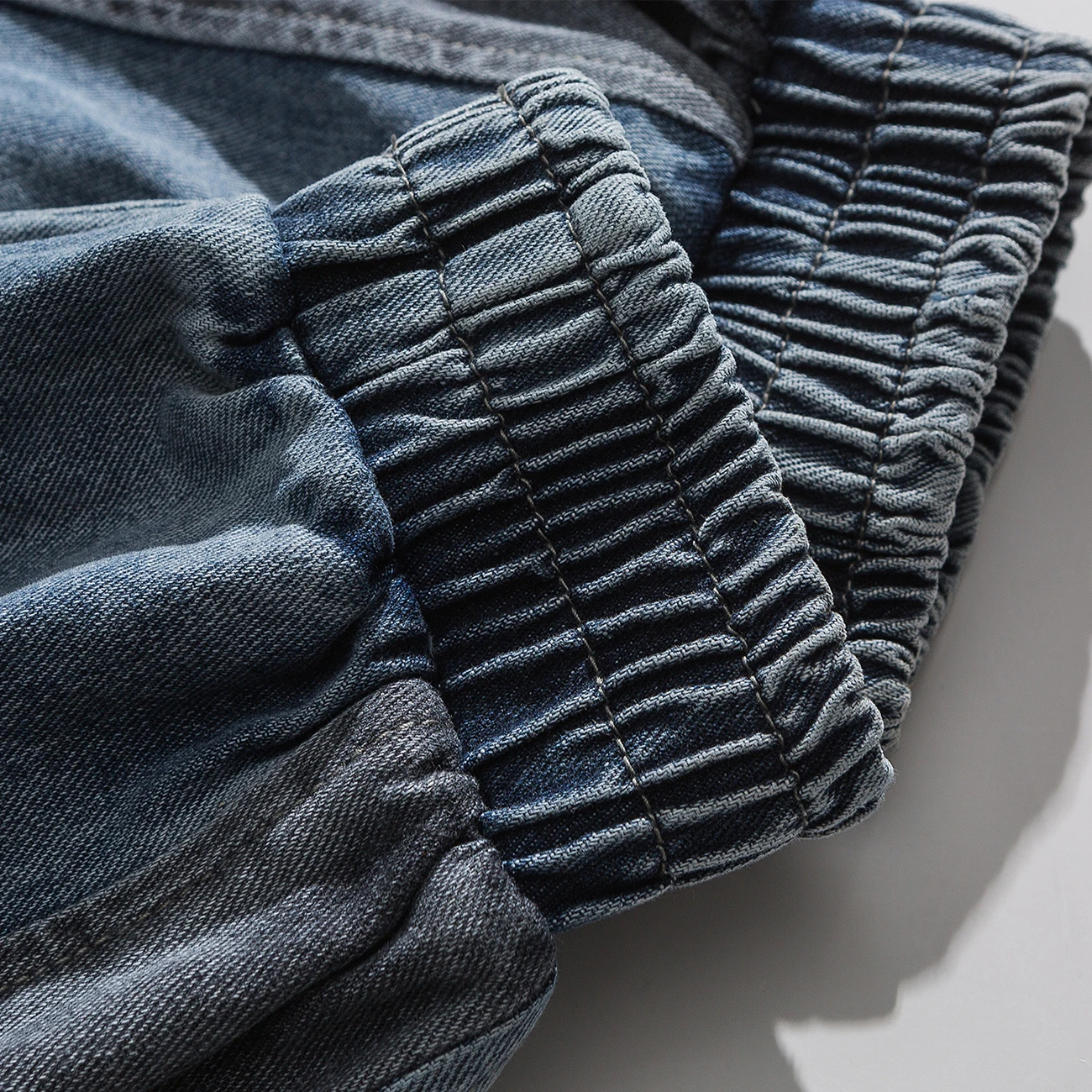 

Hip Hop Harem Pant Man Streetwear Patchwork Pockets Ribbon Men Trousers Harajuku Oversize Loose Joggers Pants Jeans Blue