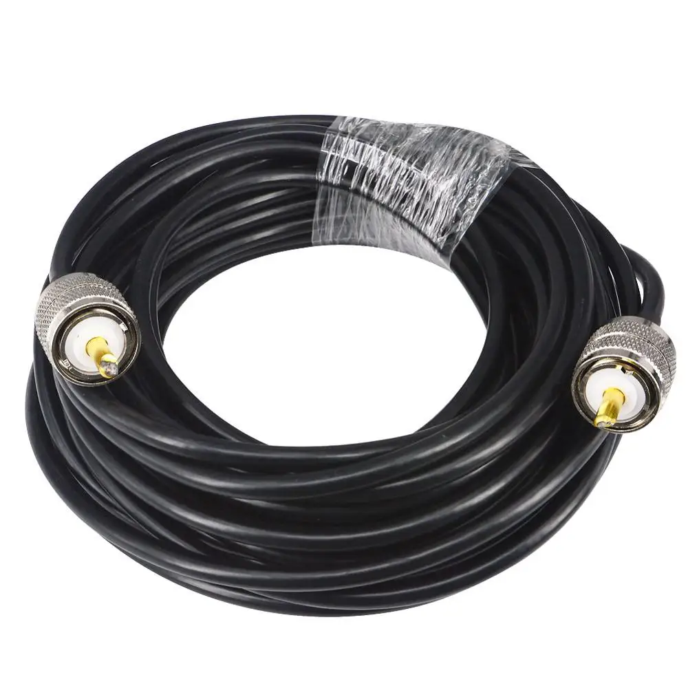 10M Радиочастотный коаксиальный кабель UHF разъем «Папа-папа» UHF PL259 Male to UHF Male PL259 RG58 Pigtail кабель 50 см 2 м 5 м 10 м - Цвет: 10M