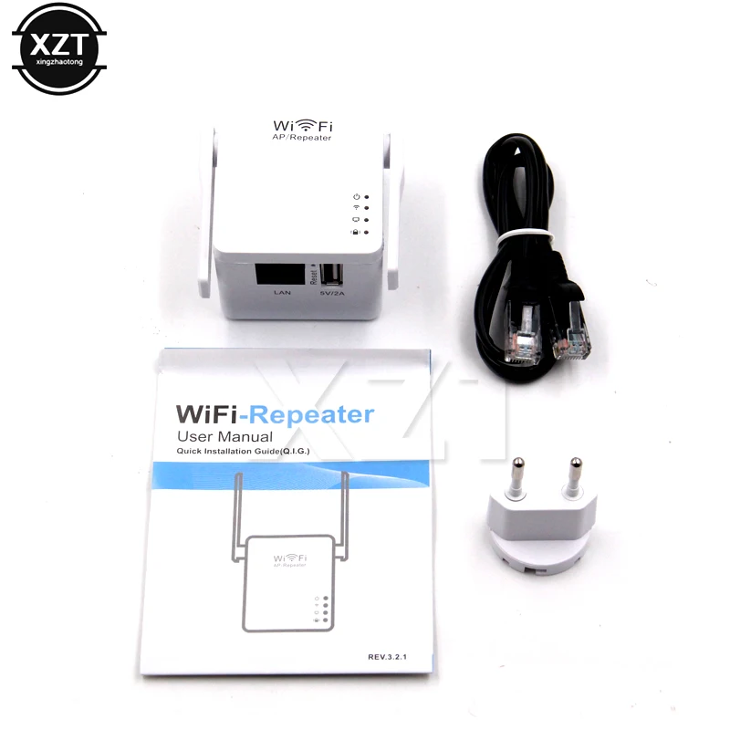 Wireless WiFi Repeater 300Mbps Amplifier Network Expander Mini Router Power Extender 2.4G Roteador 2 Antenna for AP Wi-Fi | Компьютеры и