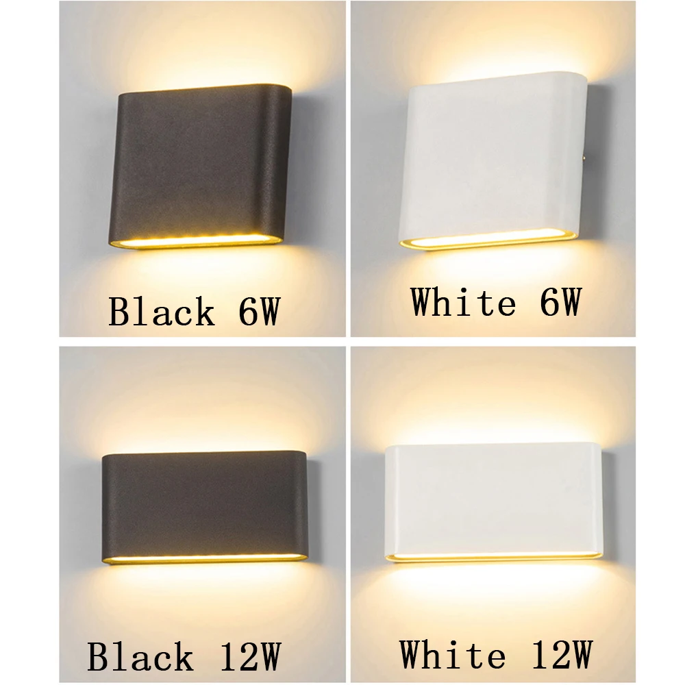 6/12 Вт современный сенсор светодиодный настенный светильник наружный