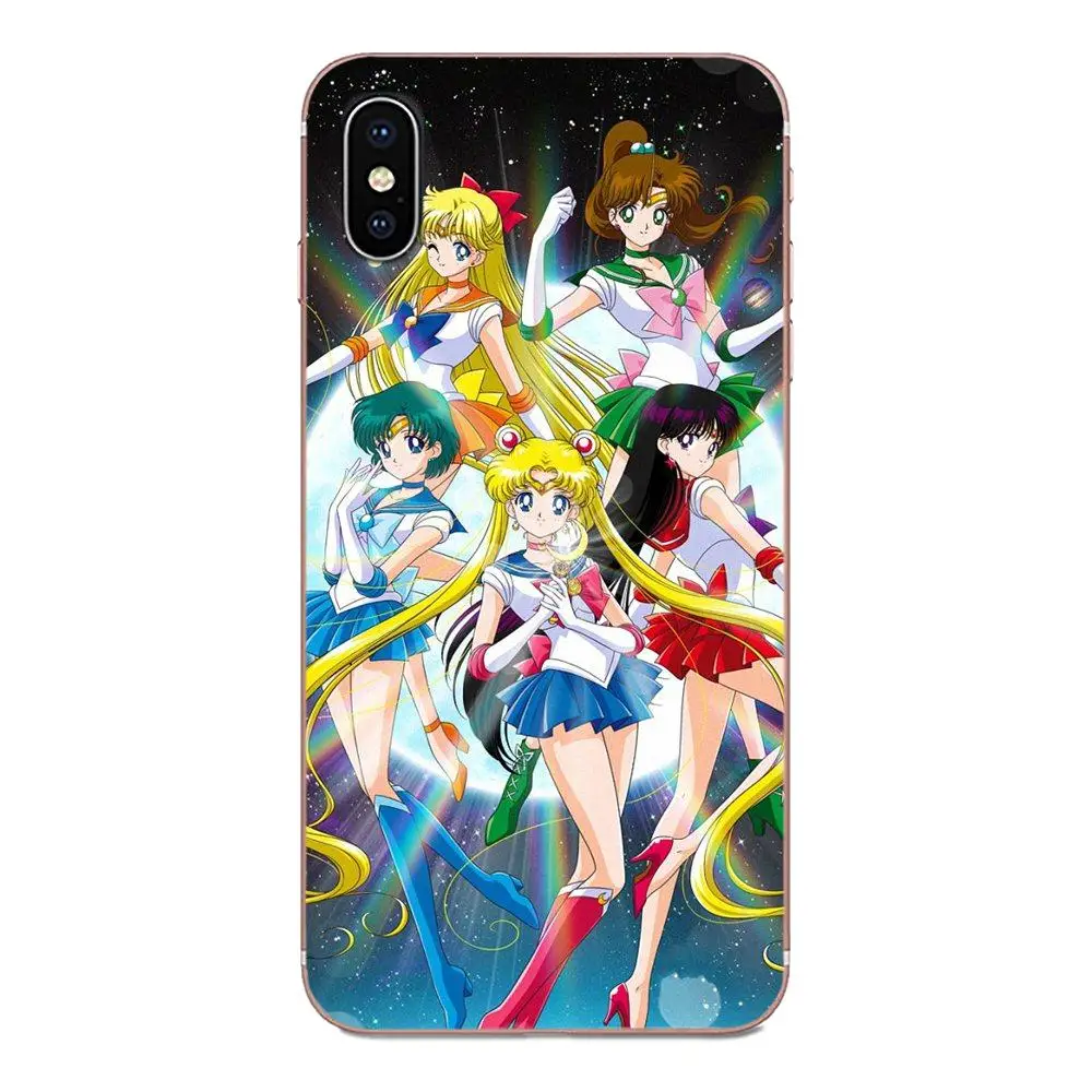 Cute Sailor Moon Crystal Version Girly Custom For Samsung Galaxy A10 A20 A20E A3 A40 A5 A50 A7 J1 J3 J4 J5 J6 J7 2016 2017 2018 | Мобильные