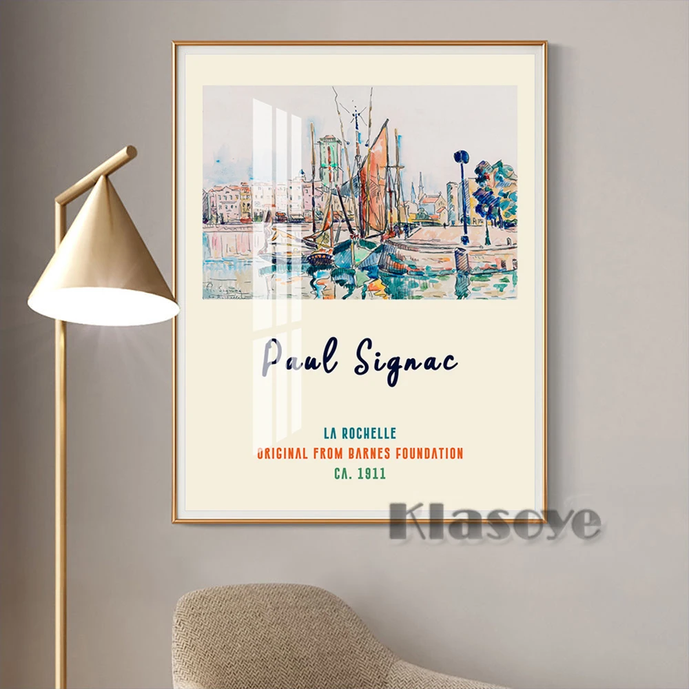 

Paul Signac Exhibition Museum Poster Wall Art Retro Canvas Painting Vintage Prints Modern Home Room Decor Gallery Wall Picture