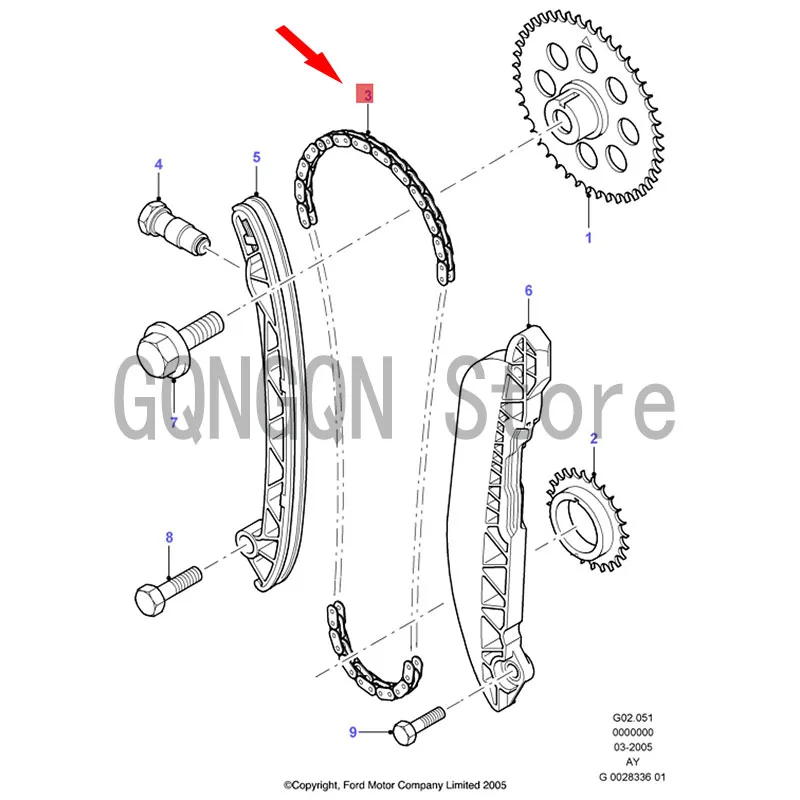 

CAR timing chain 114 links For dMo nd eoA cce sso ri esB ant amF ies taI kon Engine timing chain Engine oil pump chain