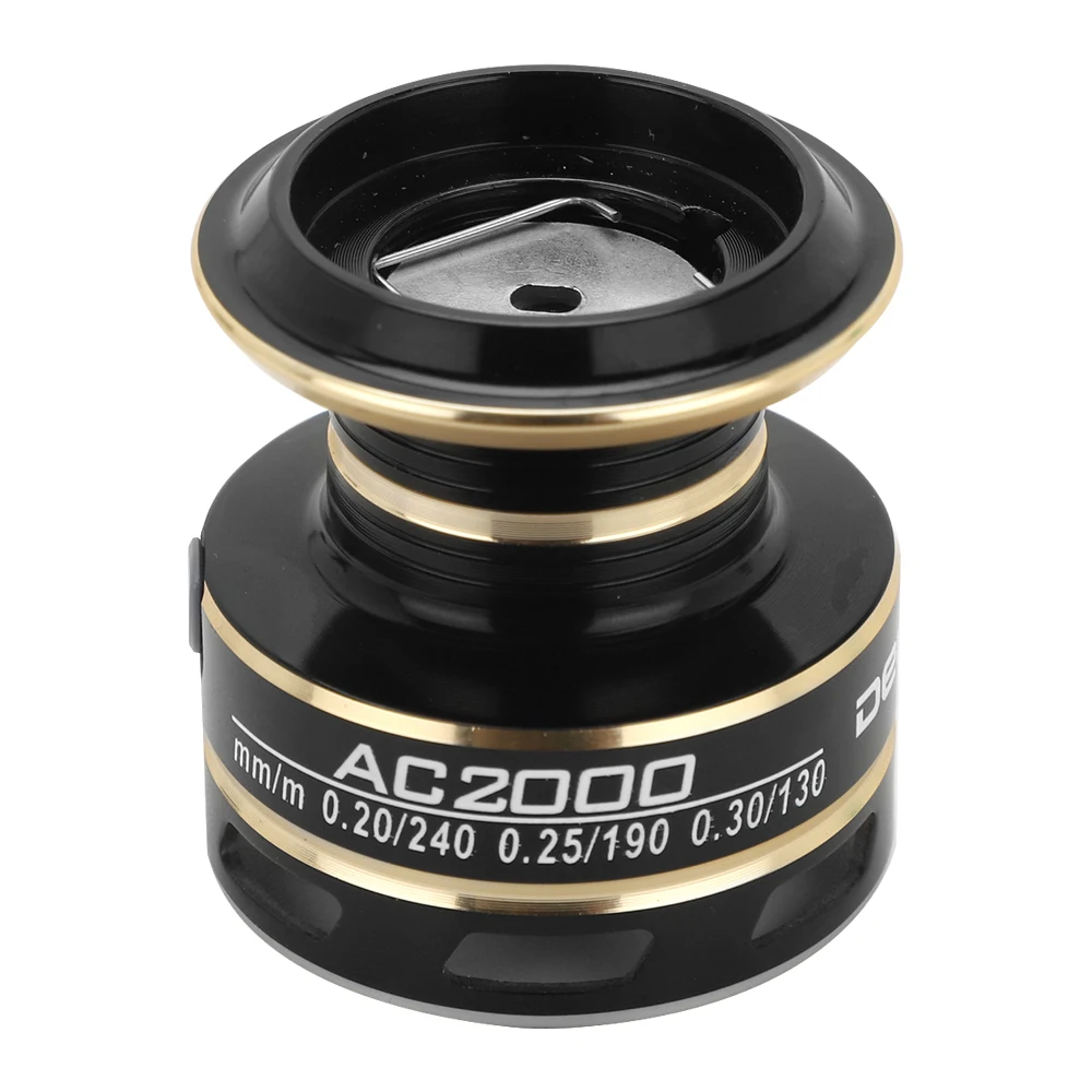 

DEUKIO Fishing Spinning Reel With Metal Spool Handle 5.2:1 Gear Ratio Left/Right CNC Handle Beveled Line Cup With Metal Alarm