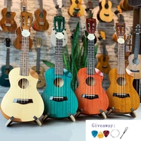 ukulele 23 inches all mahogany mini electri concert acoustic guitars 4 strings ukelele install pickup travel guitar spruce