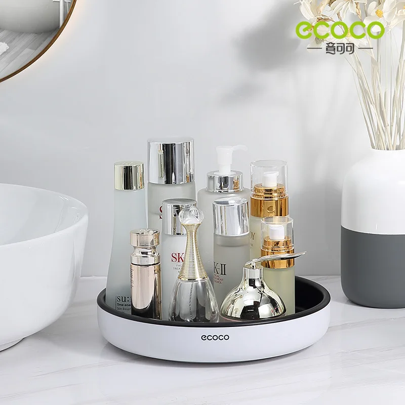 

Non-Slip Rotating Storage Tray Fruit Snack Dried Storage Plate Multifunctional Plastic Desktop Organizer For Kitchen Bathroom 32