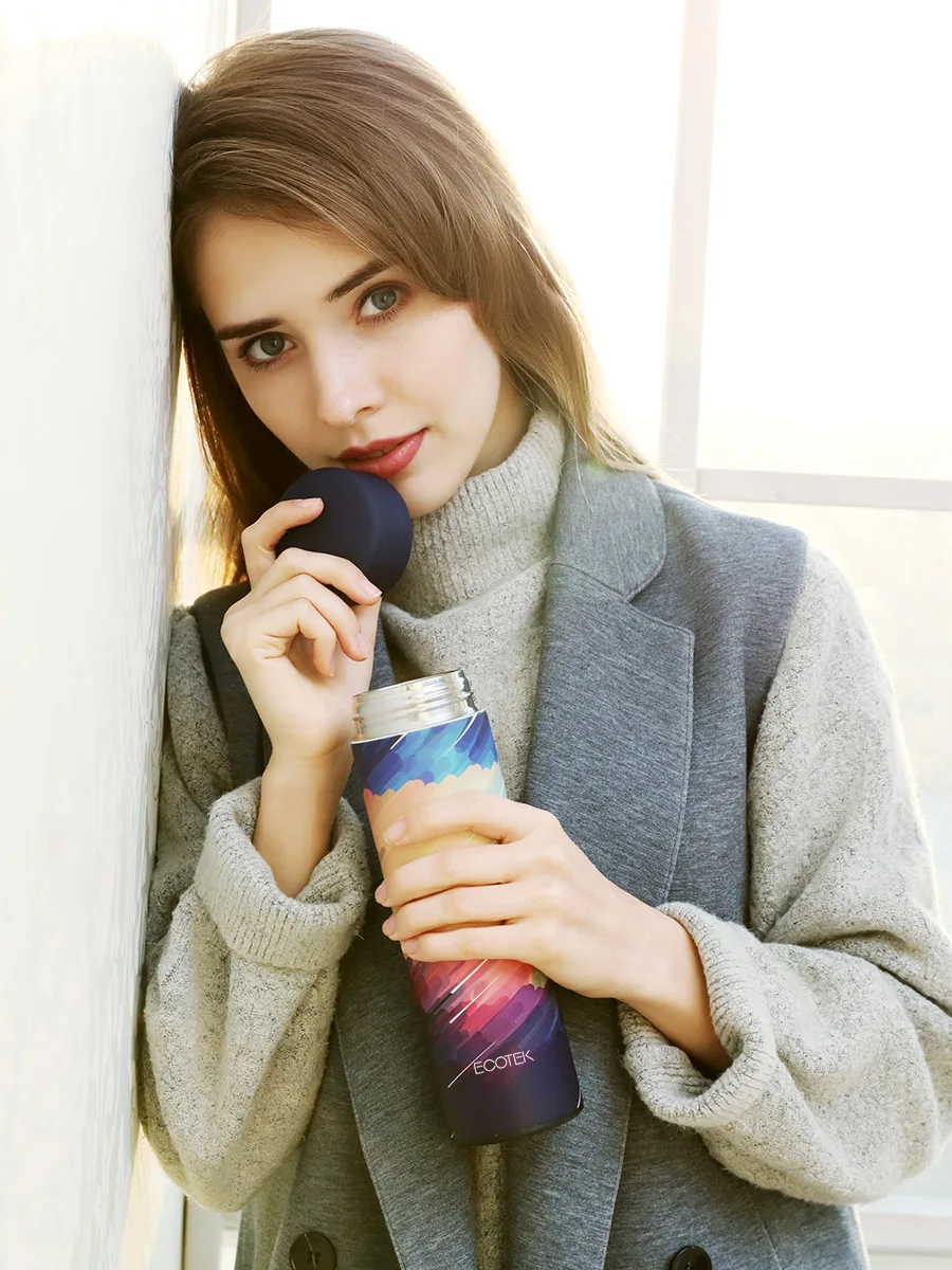 Дорожная бутылка для напитков 450 мл кружка термос вакуумная термобутылка воды из